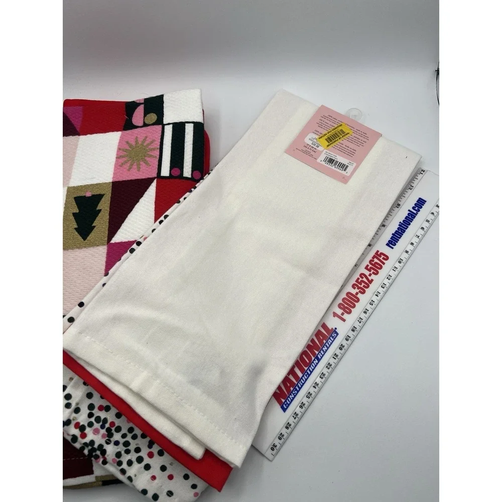 Lot Of 3 Kate Spade OH WHAT FUN 3 Piece Kitchen‎ Towel Set Holiday Christmas